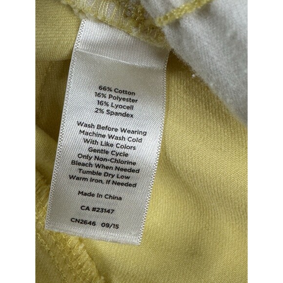 Talbots Flawless Five Pocket Boyfriend Jeans Yellow 12P Petite Stretch Casual - Picture 8 of 8